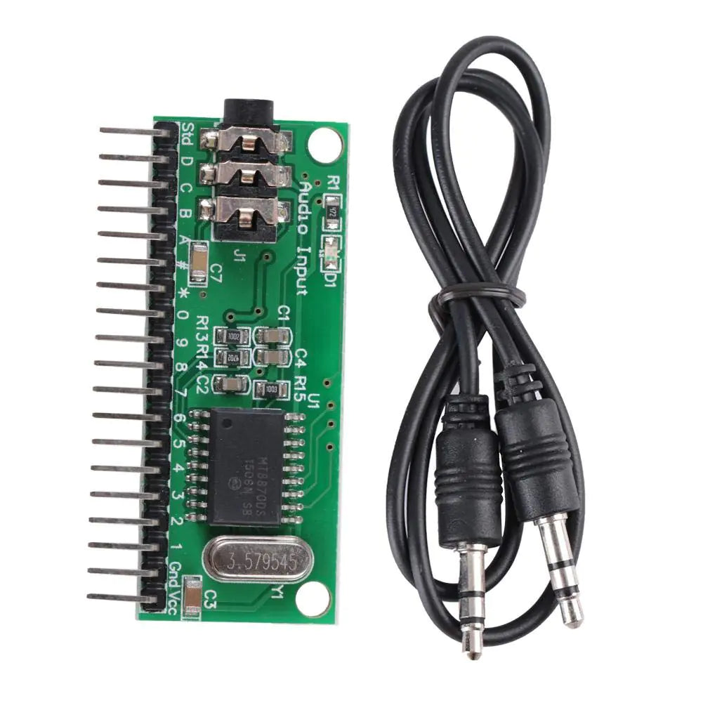 Hilitand DTMF Relay Board 16 Channels Audio Decoder Card DTMF MT8870 Audio Decoder Phone Voice Decoding Controller for Smart Home